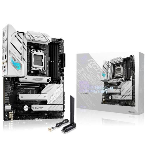 ASUS ASUS ROG STRIX B650-A GAMING WIFI, 4xDDR5, 3x M2, HDMI, DP, 2xType-C, Wi-Fi 6E, Bluetooth v5.2, AMD Ryzen 7000 Serisi, AM5 Soket
