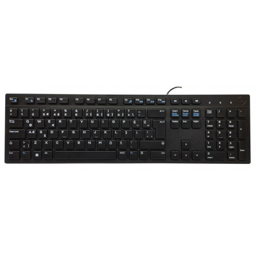 DELL DELL KB216-BK-TUR, Siyah, USB Kablolu, Türkçe Q, Multimedya KLAVYE