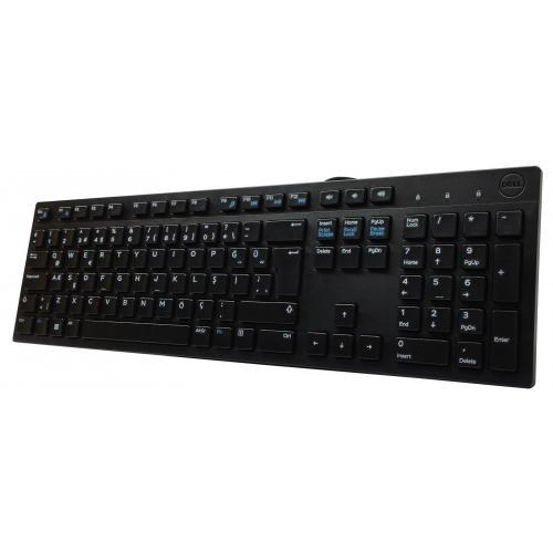 DELL DELL KB216-BK-TUR, Siyah, USB Kablolu, Türkçe Q, Multimedya KLAVYE-55397