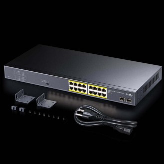 CUDY Cudy GS1020PS2 16 Port 10/100/1000Mbps 2*SFP VLAN&Extend 200W 19" Rock-Mount POE+ Ethernet Switch-70422