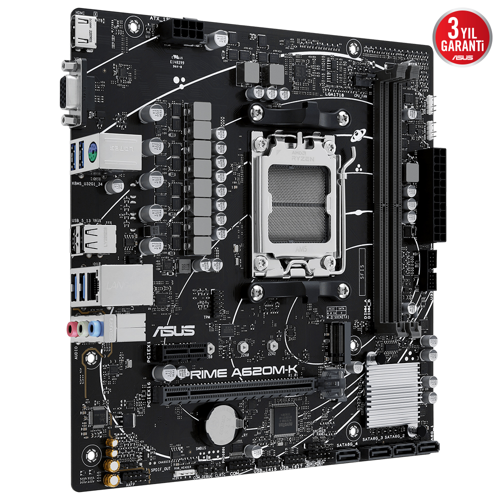 ASUS ASUS PRIME A620M-K DDR5 6400+(OC) HDMI VGA M.2 AM5-28653