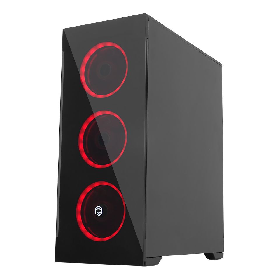 FRISBY Frisby 650W 80+ 4x12cm Dual RGB Fan T-Glass ATX Gaming Kasa [FC-9310G]-27500