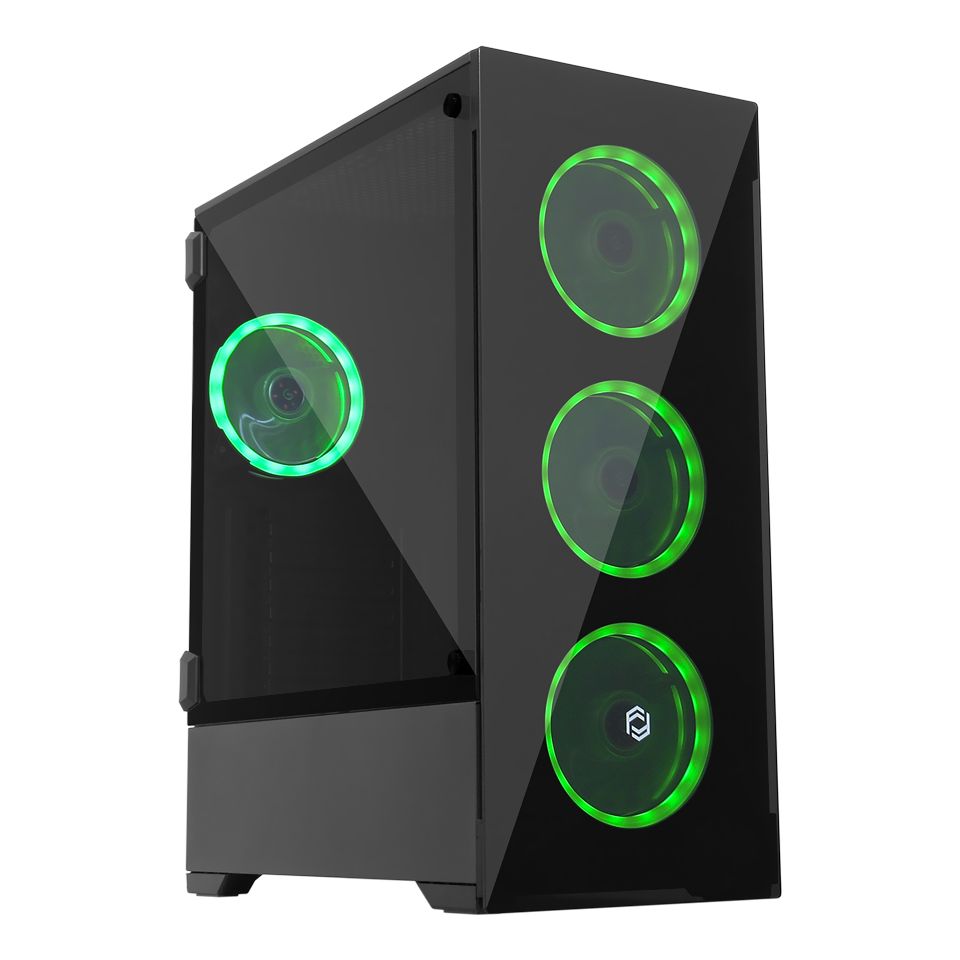 FRISBY Frisby 650W 80+ 4x12cm Dual RGB Fan T-Glass ATX Gaming Kasa [FC-9310G]-27502