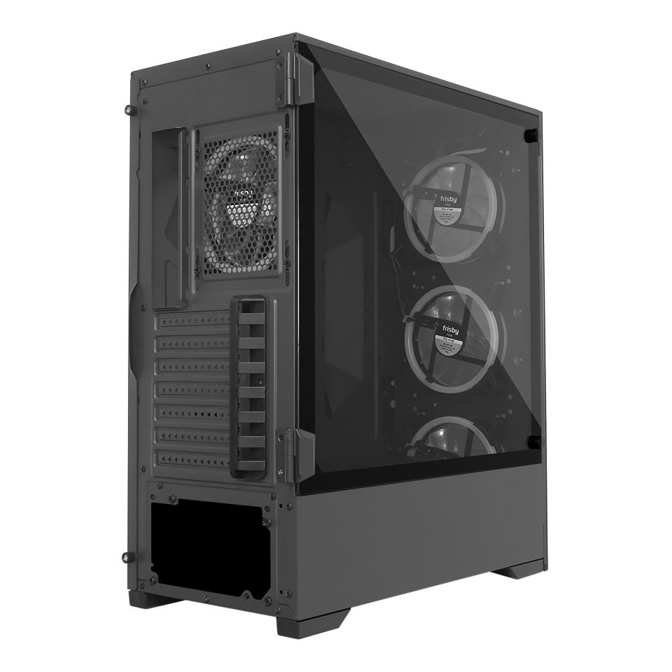FRISBY Frisby 650W 80+ 4x12cm Dual RGB Fan T-Glass ATX Gaming Kasa [FC-9310G]-27503