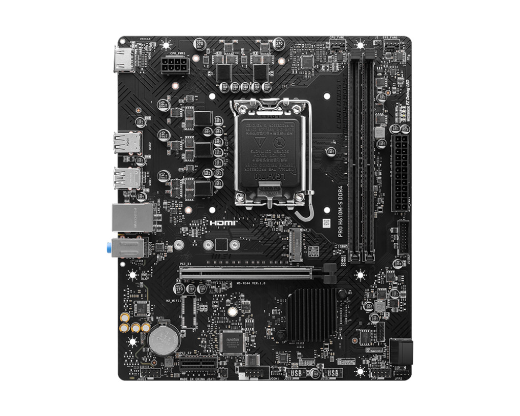 MSI MSI MB PRO H610M-S DDR4 SOKET 1700 DDR4 3200(OC) HDMI  M.2 USB3.2 1x 1G LAN mATX-61758