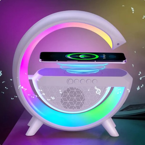MIKADO  MIKADO MD-G111, 10W, USB/BT/TF, RGB IÅŸÄ±klÄ±, 1800mAh, 15W Kablosuz Åarj, Bluetooth Speaker (Beyaz) -45267