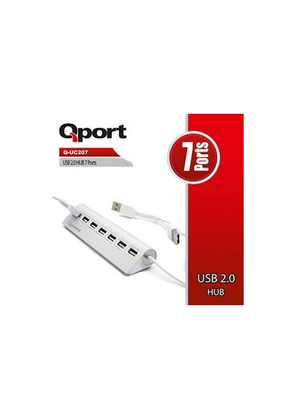 QPORT Qport 7 Port USB 2.0 Çoklayıcı Metal (Q-UC207)
