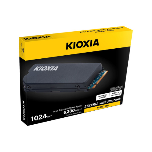 KIOXIA KIOXIA EXCERIA HEATSINK G4, LSC11K1T02G8, 1TB, 6200/4900, Gen4, NVME PCIe M.2 2280, SSD,(Soğutuculu)