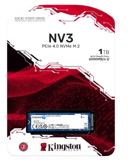 KINGSTON 1TB KINGSTON NV3 SNV3S/1000G 6000/4000MB/S M.2 NVMe PCIe 4.0-43196