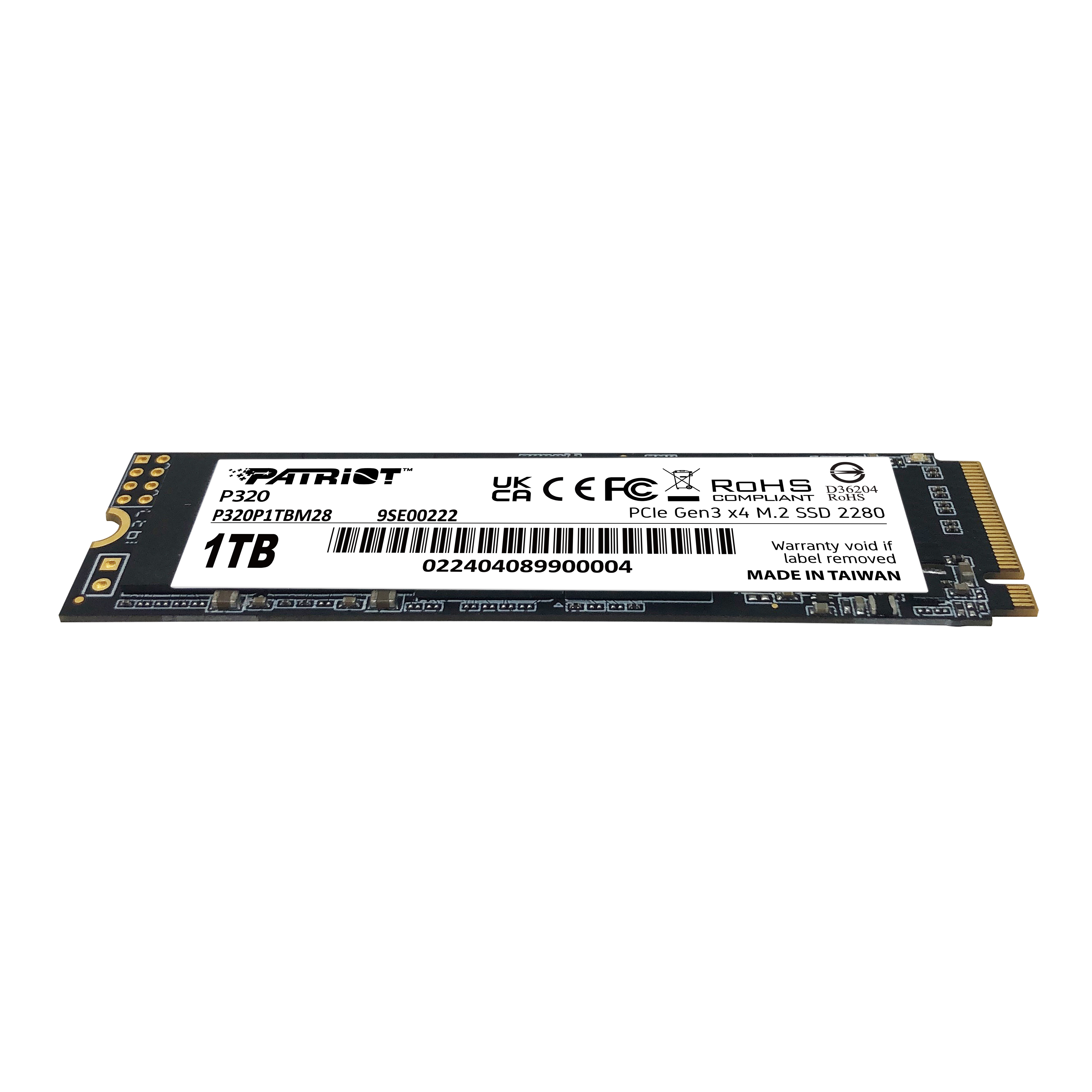 PATRIOT Patriot P320 1TB 3000/2200MB/s NVMe M.2 SSD Disk (P320P1TBM28)-41189