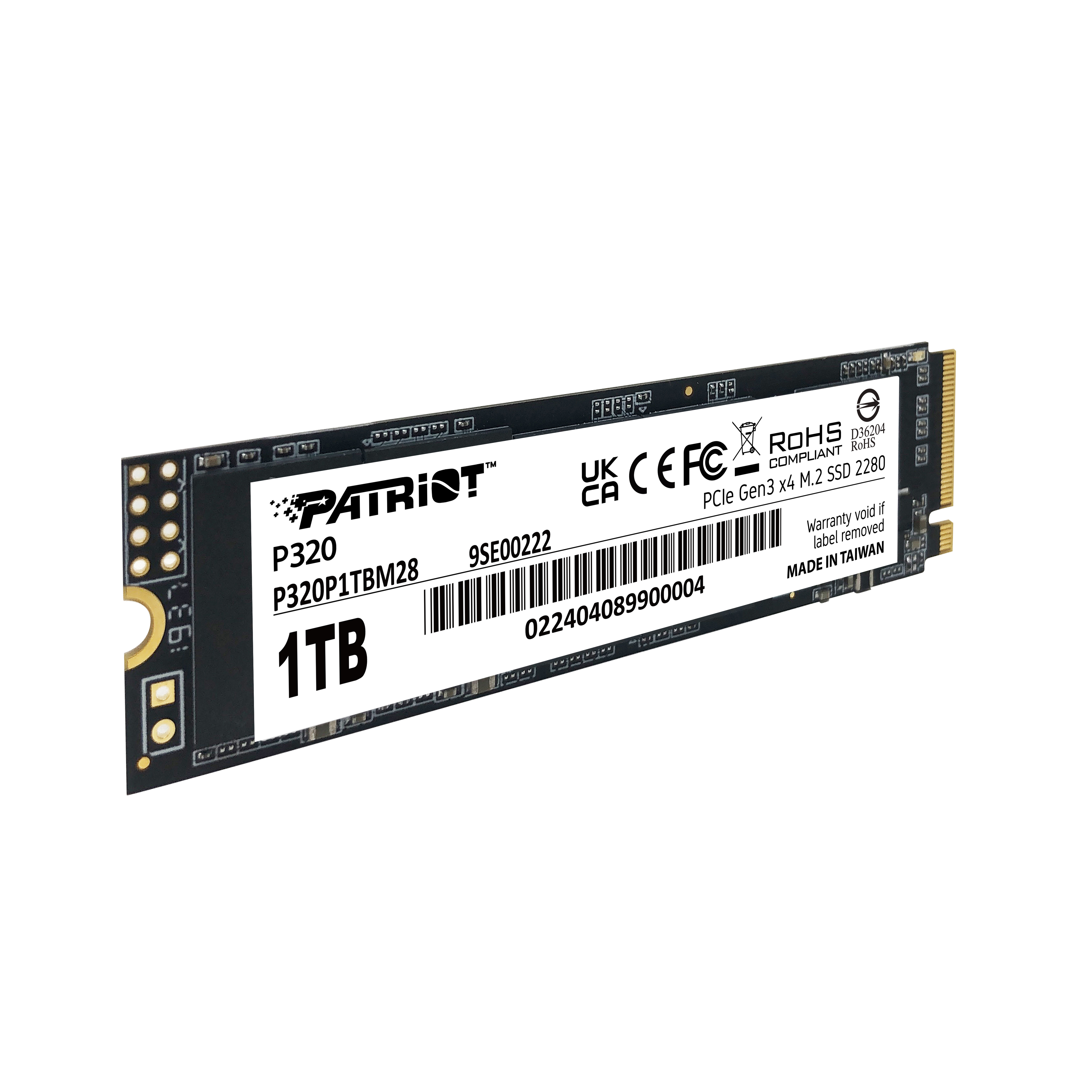 PATRIOT Patriot P320 1TB 3000/2200MB/s NVMe M.2 SSD Disk (P320P1TBM28)-41190