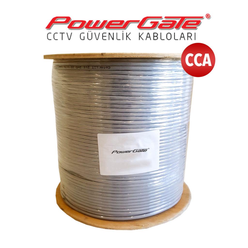 POWERGATE  PowerGate CELL 250mt, 2+1 (2x0,22+0,25) CCA, CCTV GÃ¼venlik Kablosu 