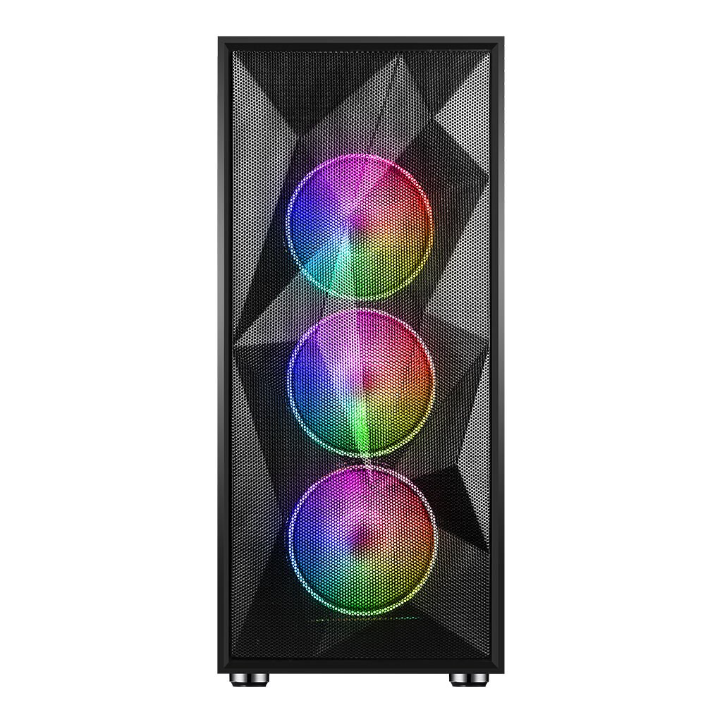 POWERBOOST  PB-P3509BB 650w 80+ USB 3.0, ATX Mesh, ARGB Fan, Siyah Kasa