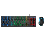 EVEREST EVEREST KM-198, Luminax, Rainbow Işıklı, Türkçe Q, USB Kablolu, Gaming, Klavye Mouse Set