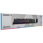EVEREST EVEREST KM-198, Luminax, Rainbow Işıklı, Türkçe Q, USB Kablolu, Gaming, Klavye Mouse Set-67384