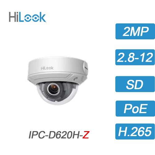 HILOOK  HILOOK IPC-D620H-Z, 2Mpix, 2,8-12mm Motorize Lens, H265+,30Mt Gece GÃ¶rÃ¼ÅŸÃ¼, PoE, IP67, IK10, Dome, IP Kamera 