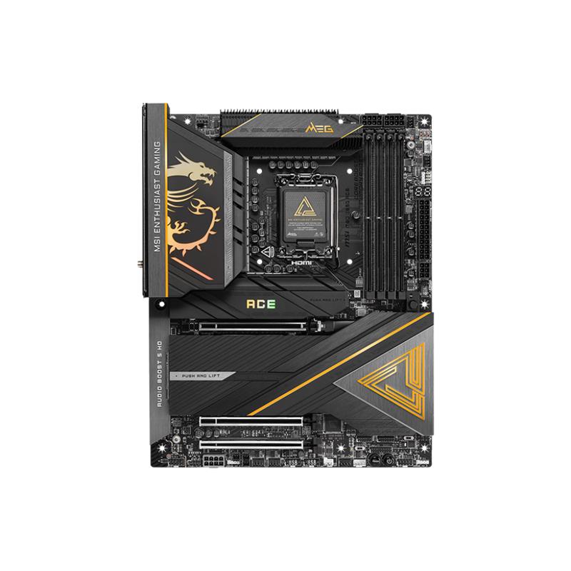 BIGBOY MSI MB MEG Z890 ACE SOKET 1851 DDR5 9200MHZ(OC) USB 20Gbps 5xM.2 2xTB4 HDMI DISPLAY 10G LAN WIFI7 ATX-47822
