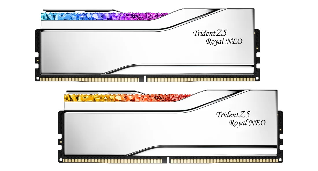 GSKILL GSKILL TZ5 Royal Neo Silver RGB DDR5-8000Mhz CL38 32GB (2X16GB) DUAL (38-48-48-128) 1.40V AMD EXPO