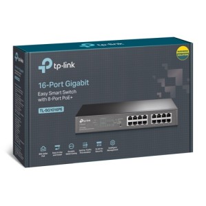 TP-LINK TP-LINK TL-SG1016PE 8-PORT 10/100/1000 DESKTOP/RACKMOUNT SWITCH + 8 PORT PoE-63789