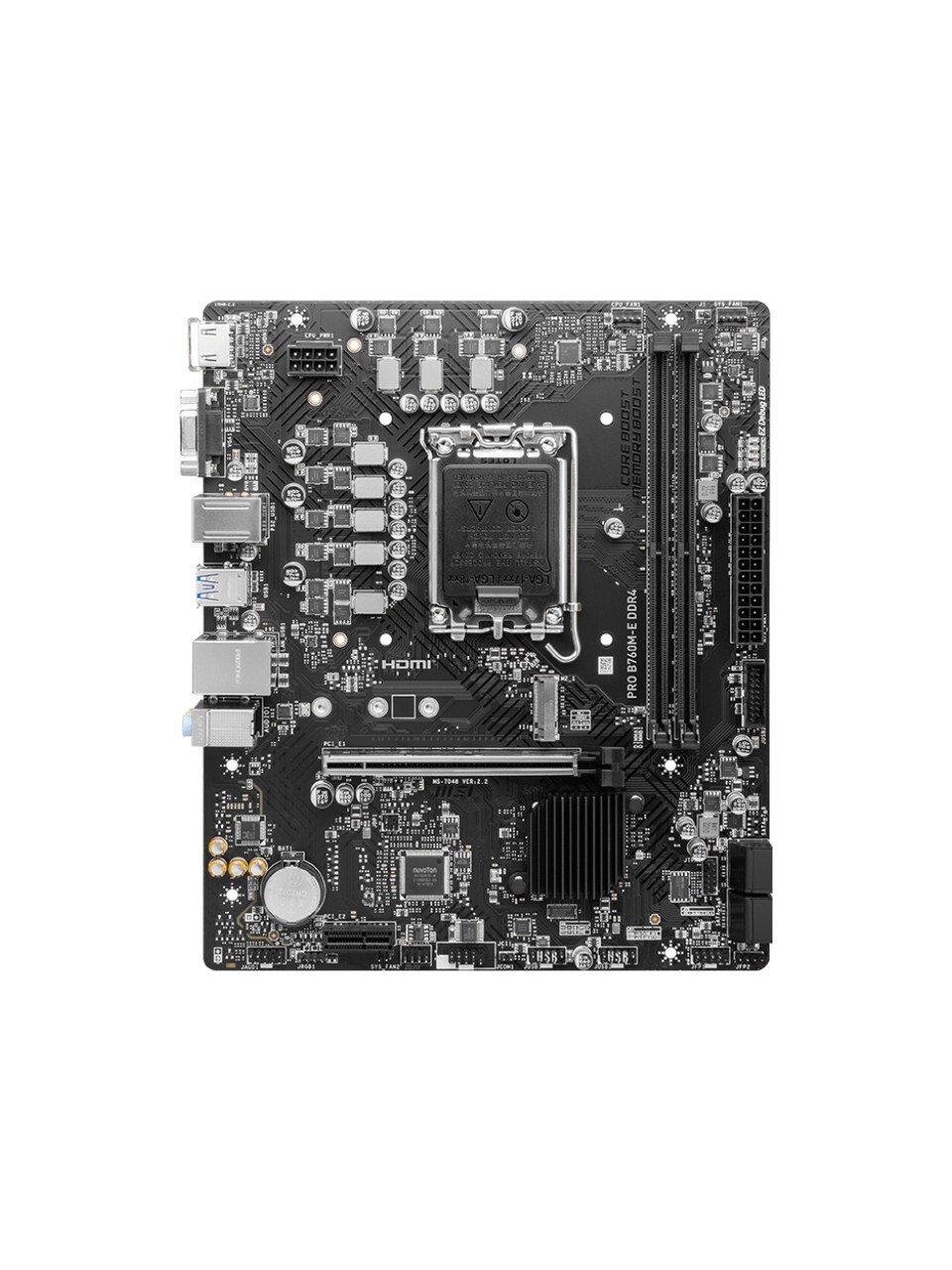 MSI MSI MB PRO B760M-B DDR4 SOKET 1700 DDR4 4800(OC) PCI-E ,M.2 USB3.2 HDMI, 1x 2,5G LAN mATX-59450