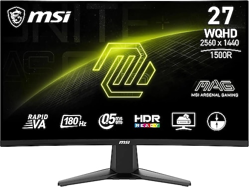 MSI MSI 27 MAG 27CQ6F 2560x1440 (QHD) 16:9 CURVE 1500R RAPID VA 180HZ 1MS FREESYNC GAMING MONITOR