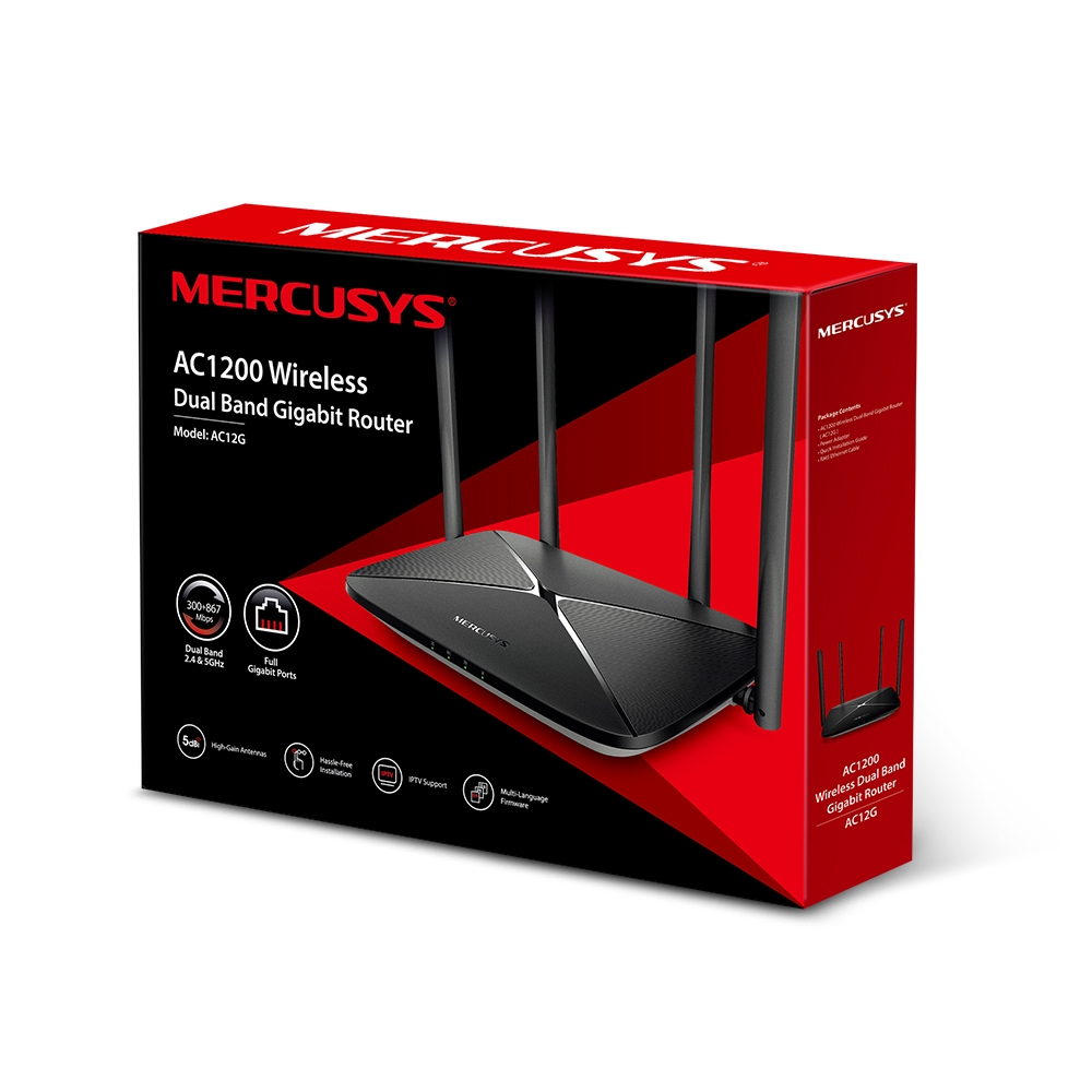 MERCUSYS TP-LINK  AC12G 1200Mbps DUAL BAND GİGABİT ROUTER-35348