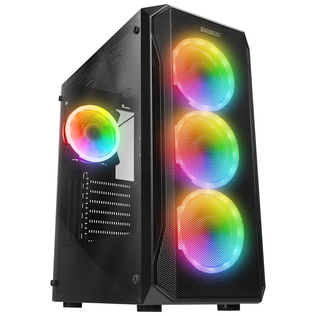 EVEREST Everest 600W-Peak ( X-Racer ) TG RGB Fan Mid Tower