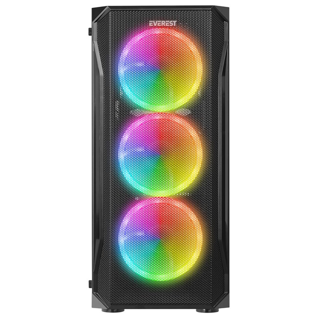 EVEREST Everest 600W-Peak ( X-Racer ) TG RGB Fan Mid Tower-37840