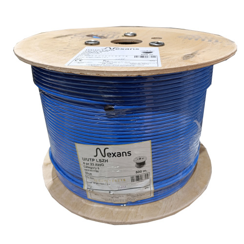 NEXANS NEXANS NEX1611TB5, CAT6, 500M, 23AWG (0,58mm), UTP, %100 Bakır, LSZH Halogen Free, Makara, Kablo (MAVİ)-55249
