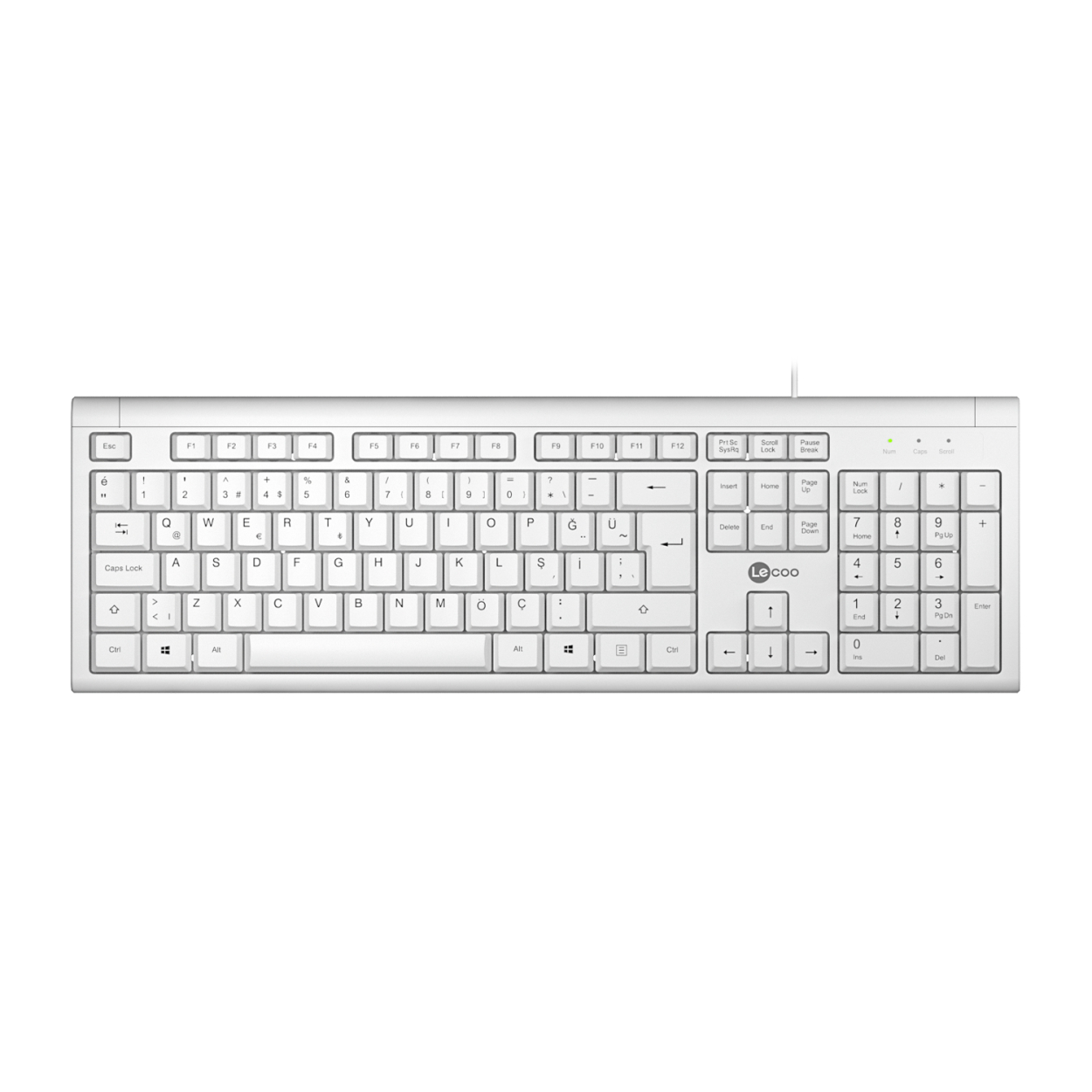LECOO LENOVO LECOO KB101 BEYAZ KABLOLU Q KLAVYE