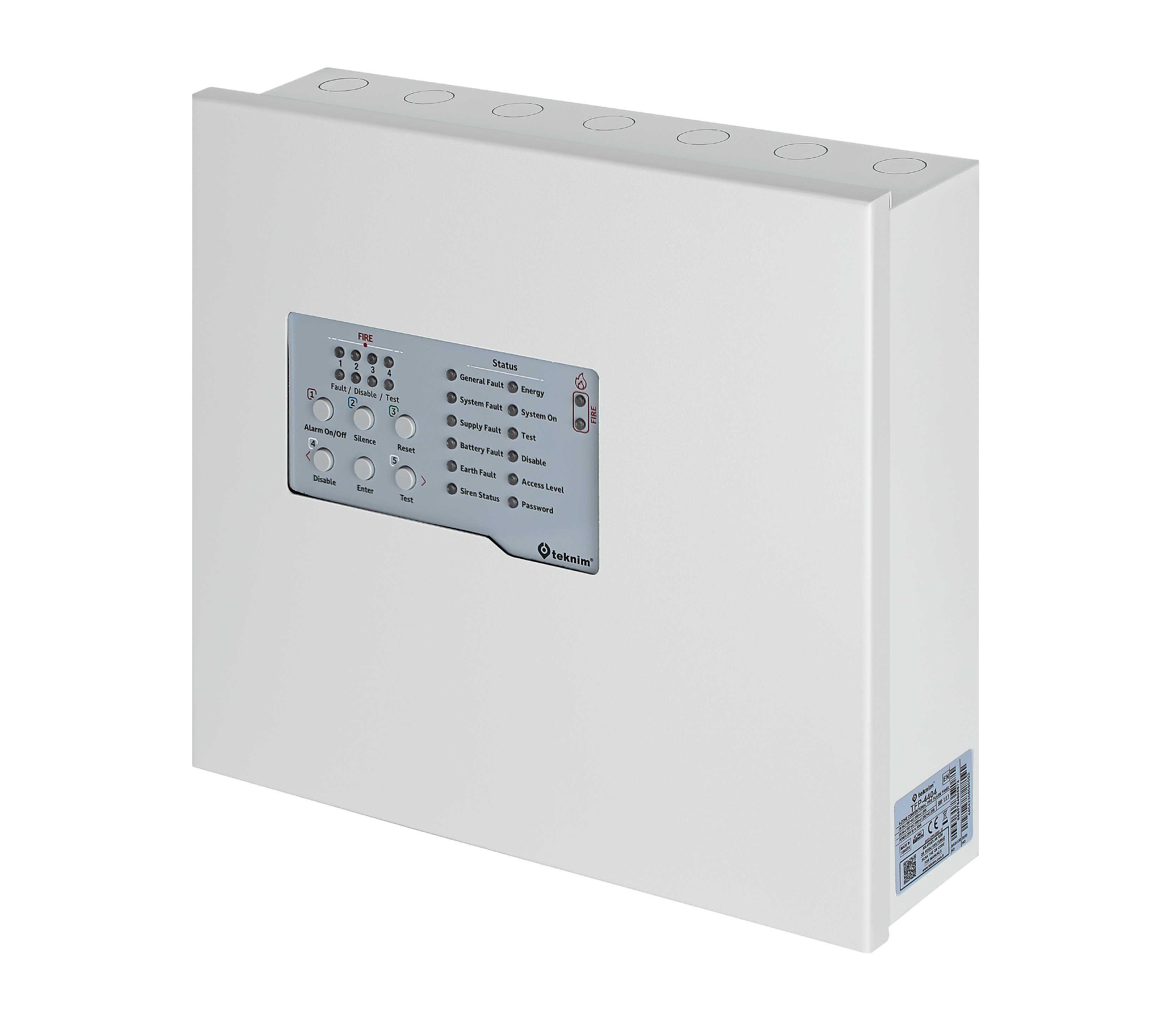 TEKNIM TEKNIM Teknim TFP-4404 4 Bölgeli Konvansiyonel Yangın Alarm Paneli Metal Kasa