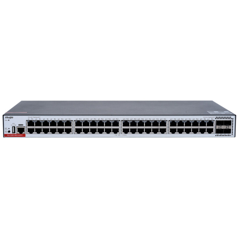 RUIJIE RUIJIE RG-CS83-48GT4XS-P 48 PORT 10/100/1000 48 PORT POE 4-PORT 1G/10G SFP+ 405W LAYER 3 YÖNETİLEBİLİR +CLOUD MANAGED  RACK MOUN
