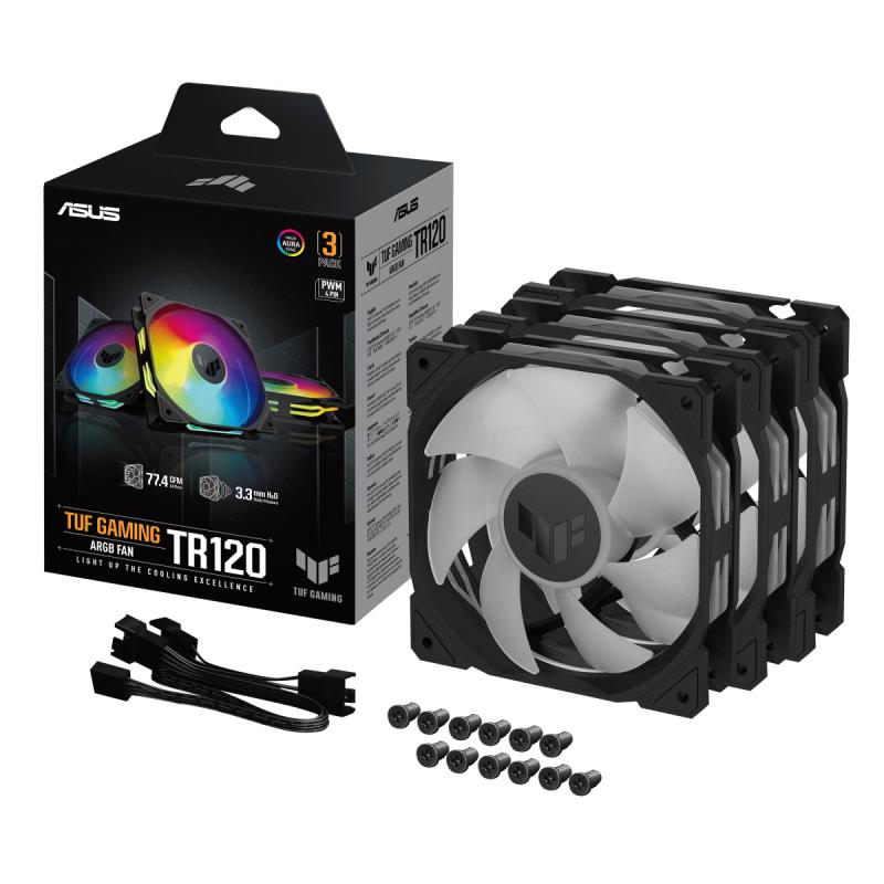 ASUS ASUS TUF TR120 SOĞUTUCU KASA RADYATÖR FANI ADRESLENEBİLİR ARGB 120MM 3 IN 1-36805