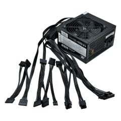 POWERBOOST POWERBOOST PowerBoost PB600AB 600W APFC 2*PCI-E 6+2 Pin 12cm Siyah Fanlı ATX Power Supply (Bulk)-61982