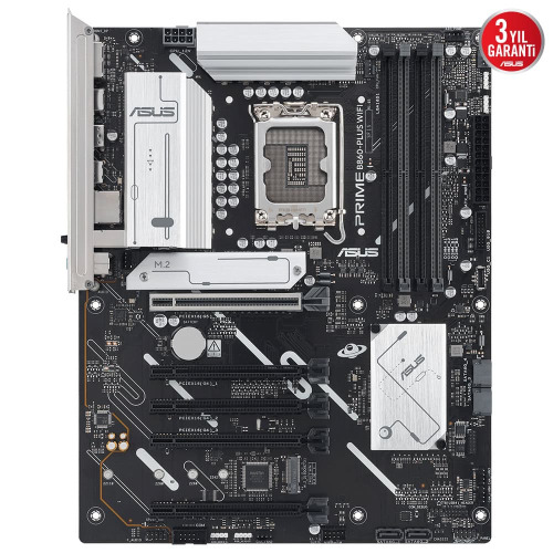 ASUS ASUS PRIME B860-PLUS WIFI, 4xDDR5, 2x M.2, HDMI, DP, Wi-Fi 6E, Bluetooth v5.3, Intel Core Ultra CPU(Seri 2), LGA1851 Soket, Gami-61192