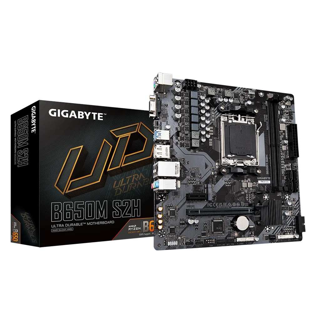 GIGABYTE GIGABYTE B650M S2H DDR5 6400(OC) DP HDMI MATX AM5 