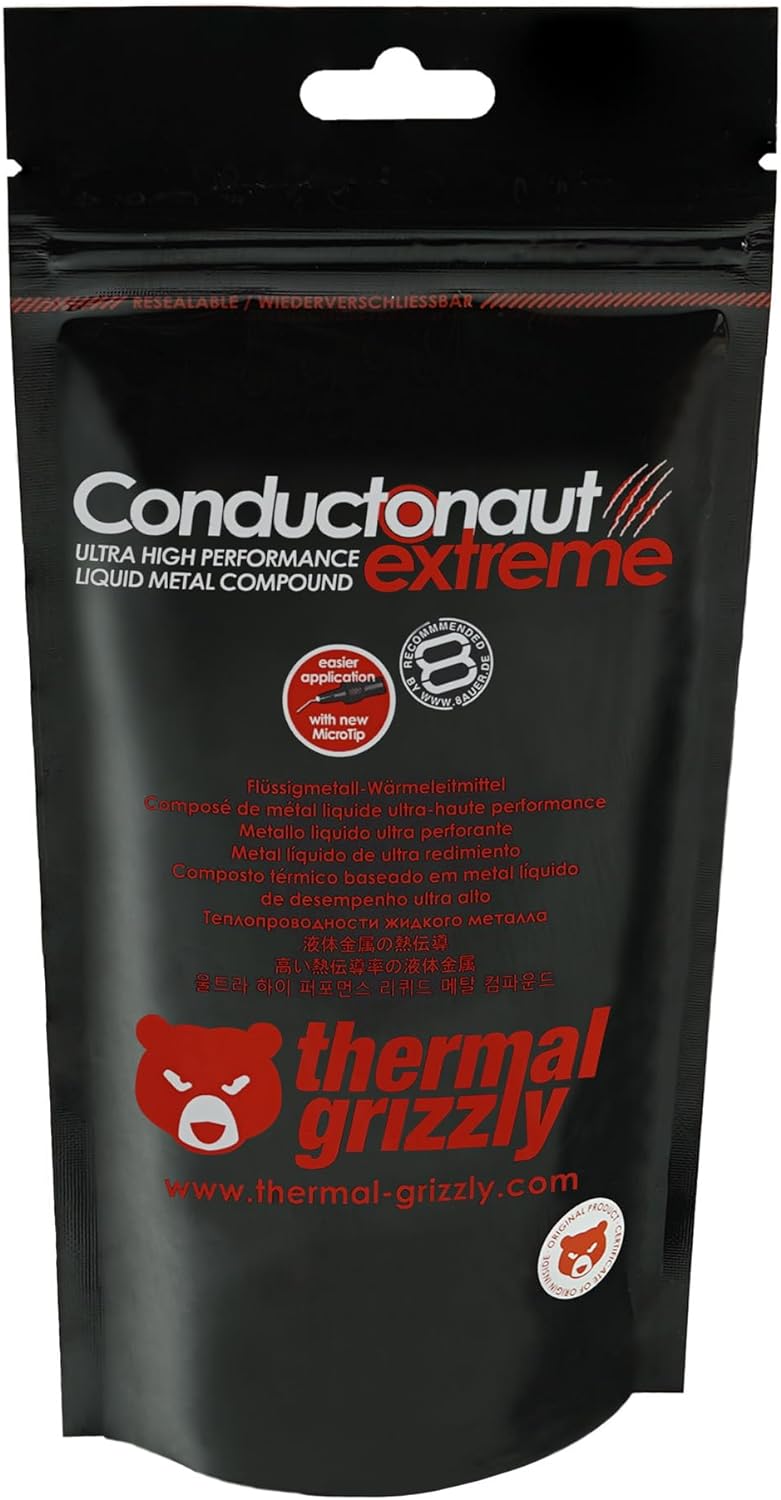 THERMALGRIZZLY Thermal Grizzly Conductonaut Extreme Likit Metal 5gr 73W Yüksek Performanslı Termal Macun-31276