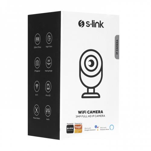S-LINK S-LINK SL-IND02, Ev/Bebek Güvenlik Kamerası, WiFi, 3Mpix, 3.6mm Lens, 10m. Gece Görüşü, Hareket algılama, İki Yönlü Ses, Micro S-53637