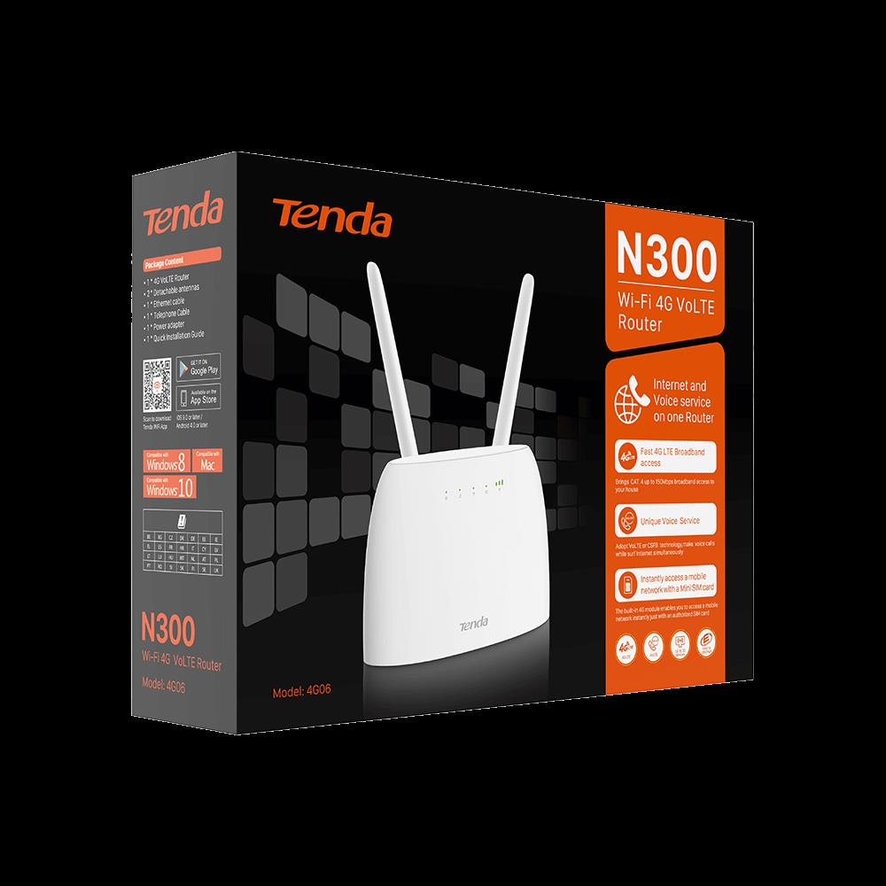 TENDA TENDA 4G06 N300 Wi-Fi 4G VoLTE Router