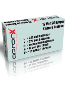 APRONX APRONX APX-1230A 12V 30AH METAL KAMERA ADAPTÖRÜ-65433