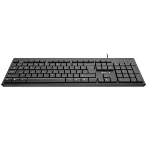 EVEREST EVEREST KB-1002, USB Kablolu, Türkçe Q, Standart Klavye (Siyah)-53505
