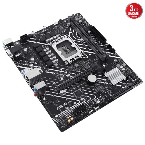 ASUS ASUS PRIME H610M-E CSM, 2xDDR5, 2x M.2, D-SUB, HDMI, DP, 12-13.Nesil, LGA1700 Soket, Anakart-36085