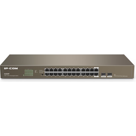 IP-COM IP-COM IP-G1024F 24 PORT GIGABIT + 2X1GB SFP UPLINK RACKMOUNT SWITCH 