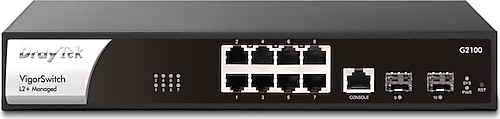 DRAYTEK DRAYTEK VigorSwitch G2100 8GE Port, 2xSFP Yönetilebilir Switch
