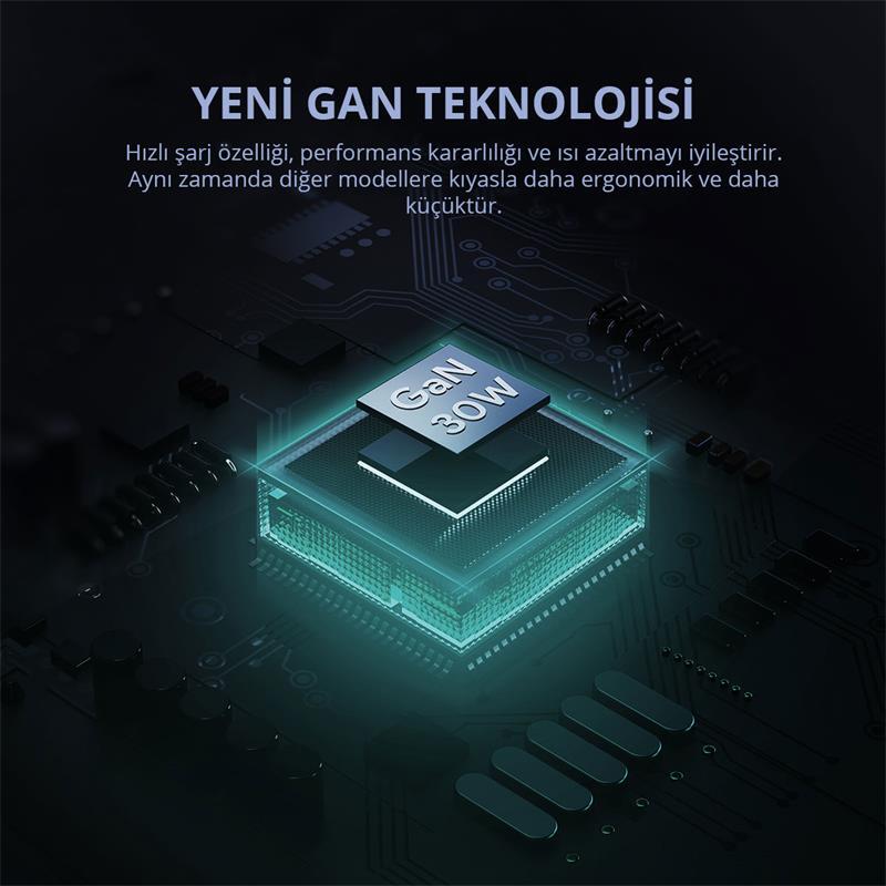 AUKEY AUKEY PA-B1L-BK 30W OMNİA II MİNİ GAN TYPE-C PD ŞARJ ADAPTÖRÜ -56142