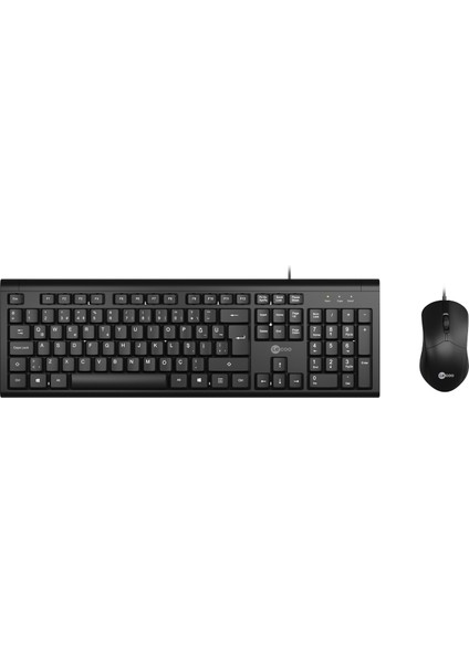 LECOO LENOVO LECOO CM101 SİYAH KABLOLU MOUSE & KLAVYE SET