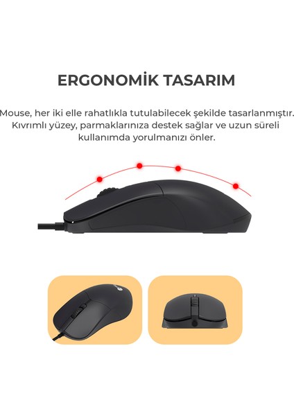 LECOO LENOVO LECOO CM101 SİYAH KABLOLU MOUSE & KLAVYE SET-47538
