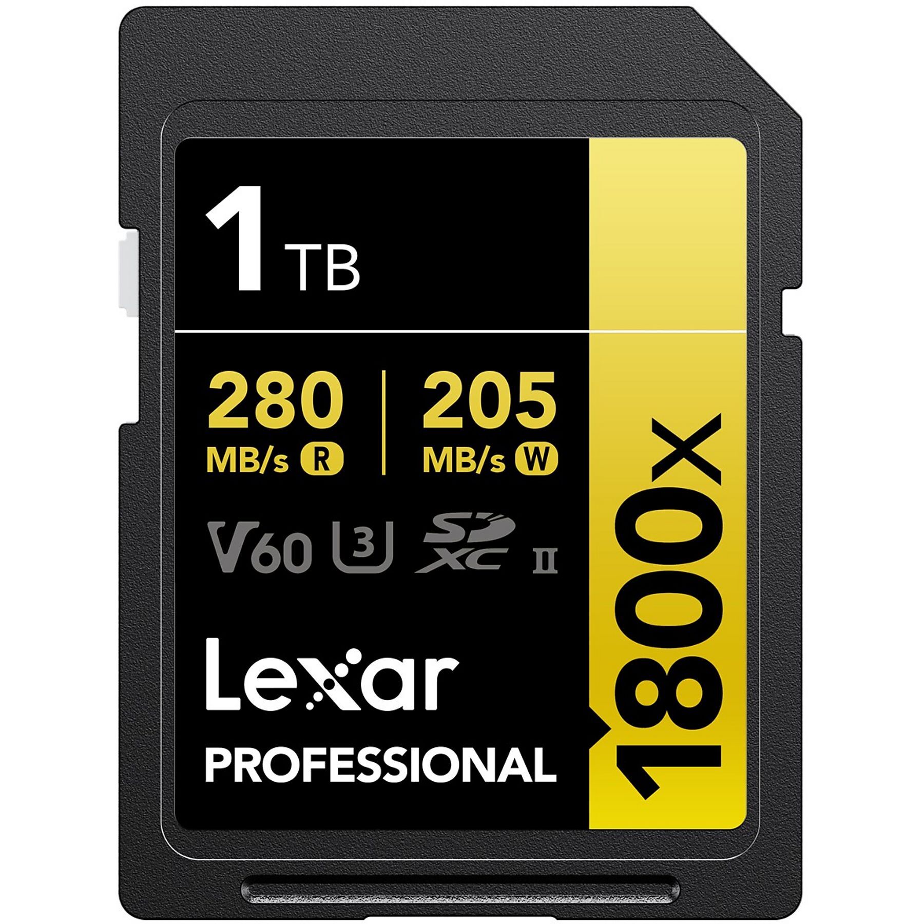 BIGBOY LEXAR 1TB LSD1800001T-BNNNG SD PROFESSIONAL 1800X SDXC UHS-II CARDS UP TO 280MB/S READ 210MB/S WRITE C10 V60 U3