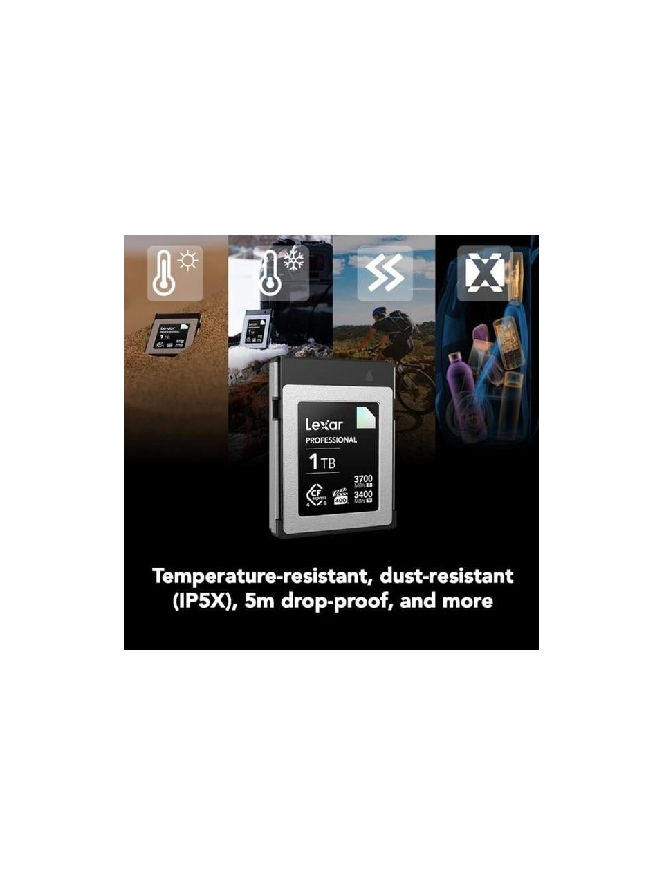 BIGBOY LEXAR 1TB LCXEXDM001T-RNENG PROFESSIONAL CFEXPRESS DIMOND SERIES 4.0 TYPE-B CARD UP TO 3700MB/S READ 3400MB/S WRITE. VPG 400-57301