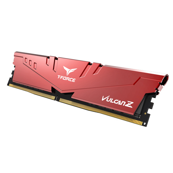 TEAM Team T-Force Vulcan Z Red 8GB (1x8GB) 3200MHz CL16 DDR4 Gaming Ram (TLZRD48G3200HC16F01)-28037